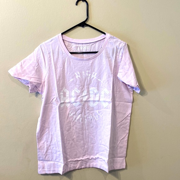 Plus Size Pink AC DC High Voltage Short Sleeve Crew Neck Band Tee Shirt XXL N… - Picture 1 of 5
